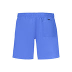 Norway 1963 men's swim boxer in blue poliammide fabric, featuring a fitted design and elastic waistband for comfortable swimming.
