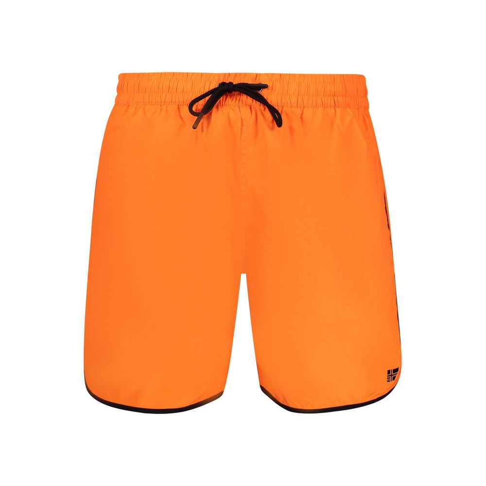Norway 1963 Arancione Poliammide men's swim boxer, vibrant orange swimwear with snug fit and elastic waistband.