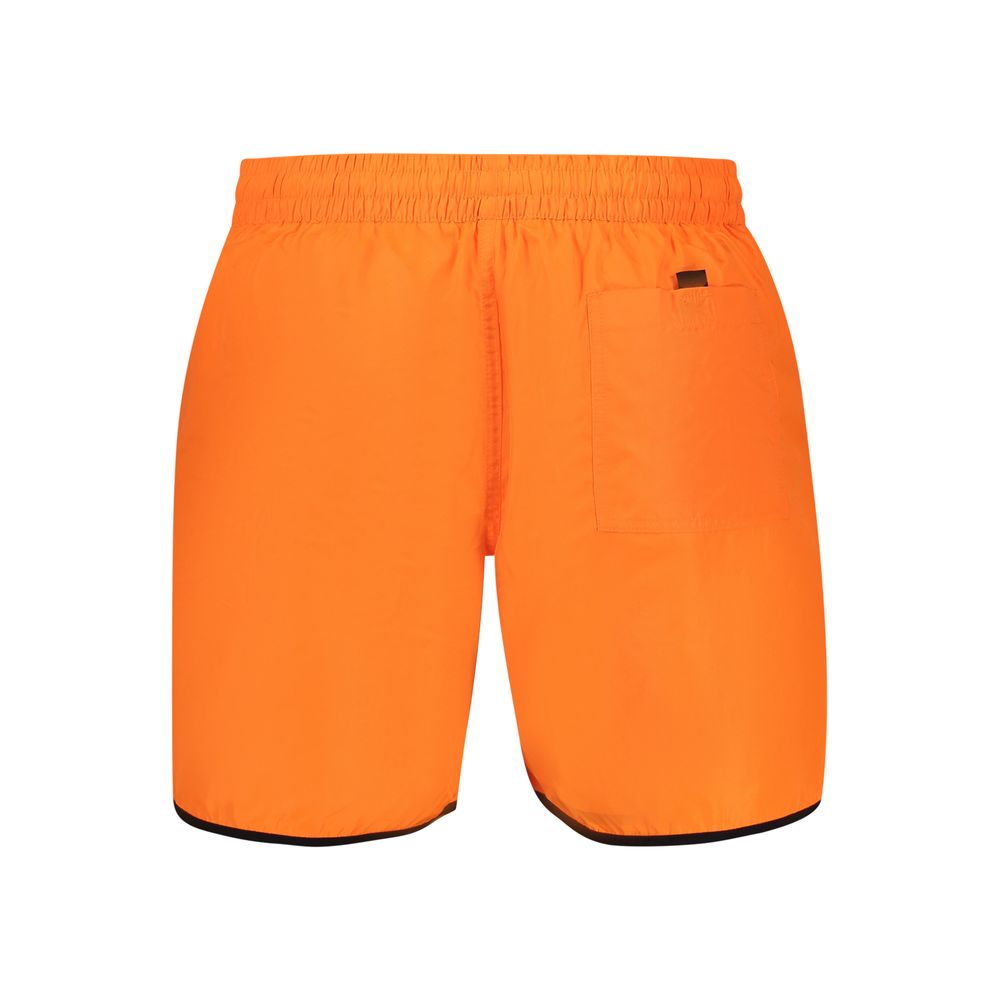 Norway 1963 Arancione Poliammide men's swim boxer showing bright orange swim trunks with branding details.