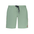 Men's swim boxer from Norway 1963 in green poliammide fabric, featuring a classic fitted design for swimming and beach wear.