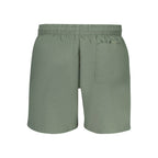 Norway 1963 Verde Poliammide men's swim boxer showing the green swim trunks with snug fit and elastic waistband.