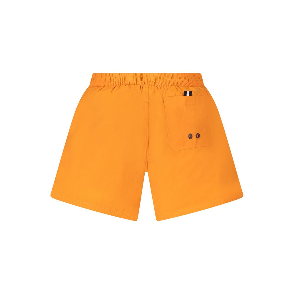 North Sails Arancione nylon men's swim boxer showing bright orange swim shorts with a comfortable fit and elastic waistband.