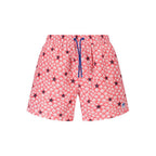 North Sails Rosso polyester men's swim trunks with elastic waistband and vibrant red color, suitable for beach and pool wear.