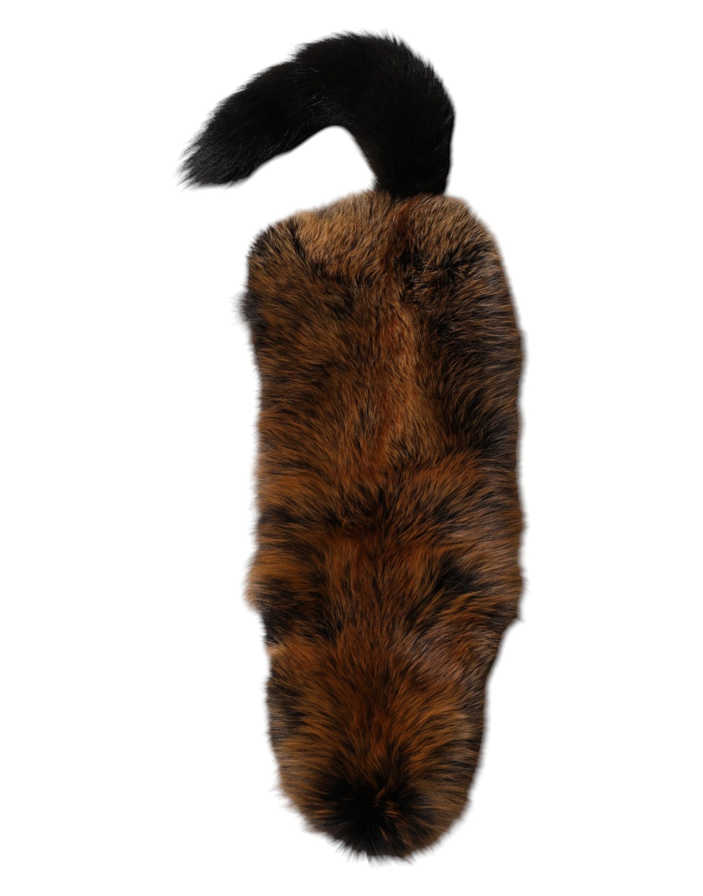 Dolce & Gabbana Brown Red Fox Fur Neck Cashmere Warmer Scarf Dolce & Gabbana