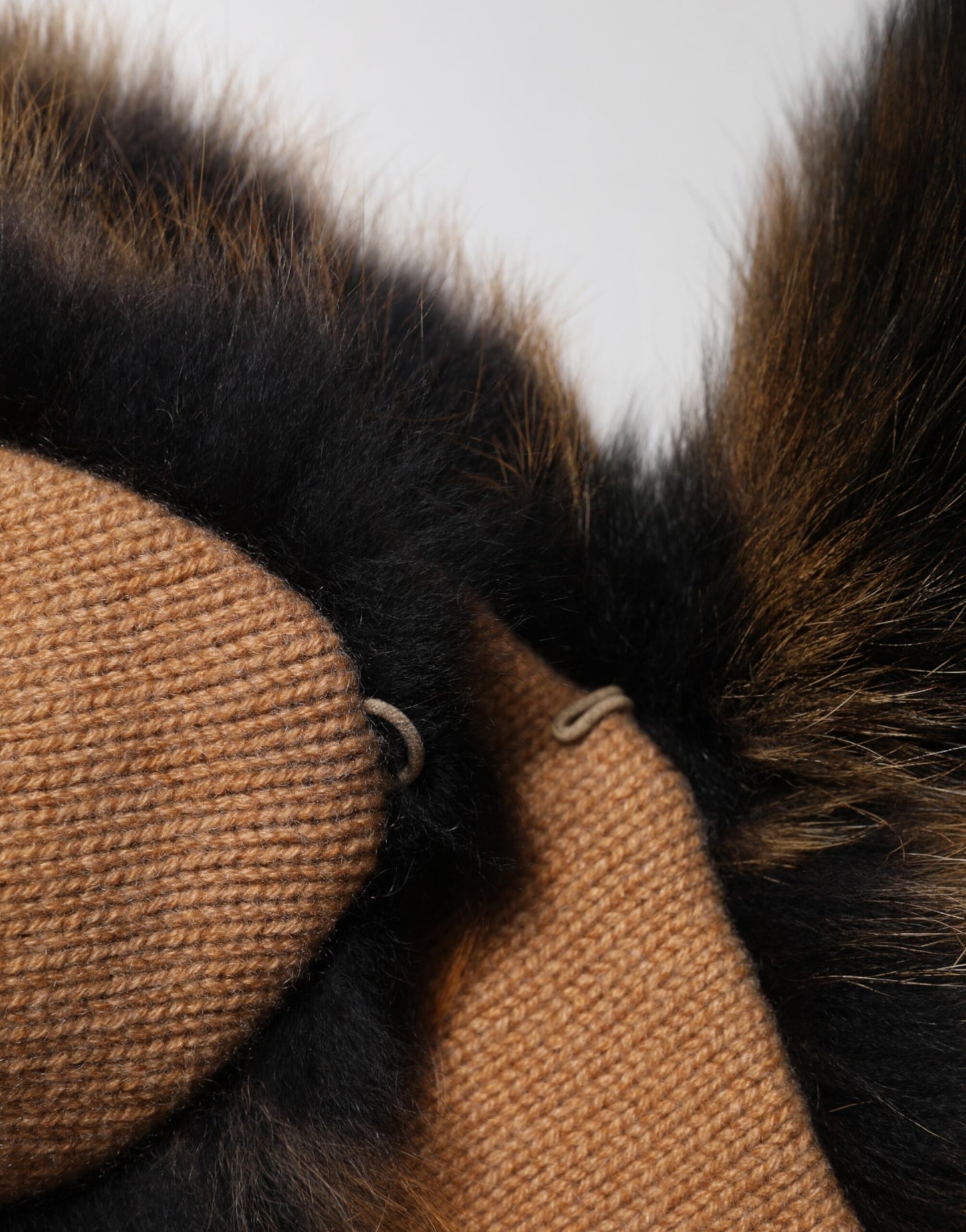 Dolce & Gabbana Brown Red Fox Fur Neck Cashmere Warmer Scarf Dolce & Gabbana