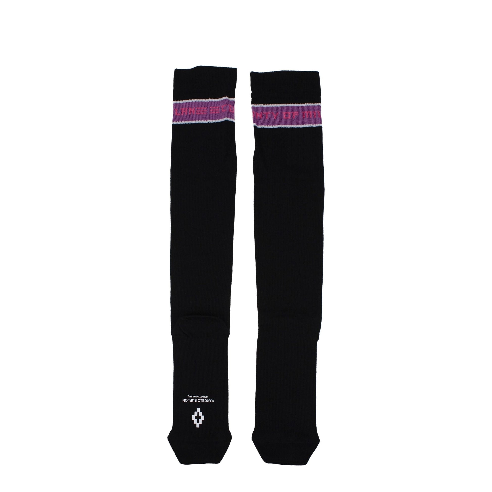 Marcelo Burlon Black Cotton Socks Marcelo Burlon