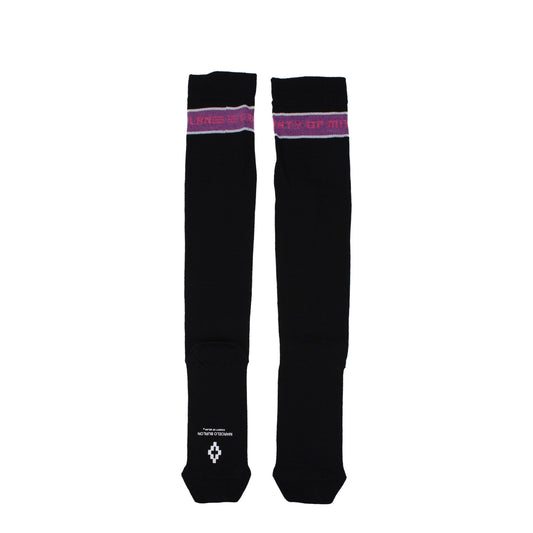 Marcelo Burlon Black Cotton Socks Marcelo Burlon