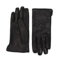 Black leather gloves by Dolce & Gabbana with sleek design and subtle stitching, shown on a neutral background.