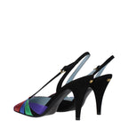 Black leather Valentino Garavani high heel pumps with sleek pointed toes and stiletto heels.
