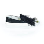Mr&Mrs Italy Black Leather Women Slip-On Shoe