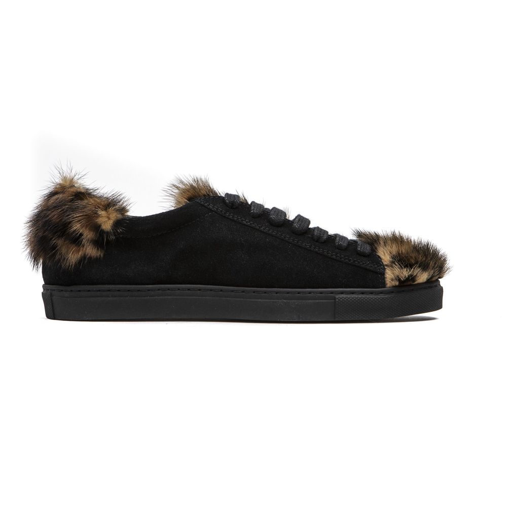 Mr&Mrs Italy Black Leather Women Sneaker