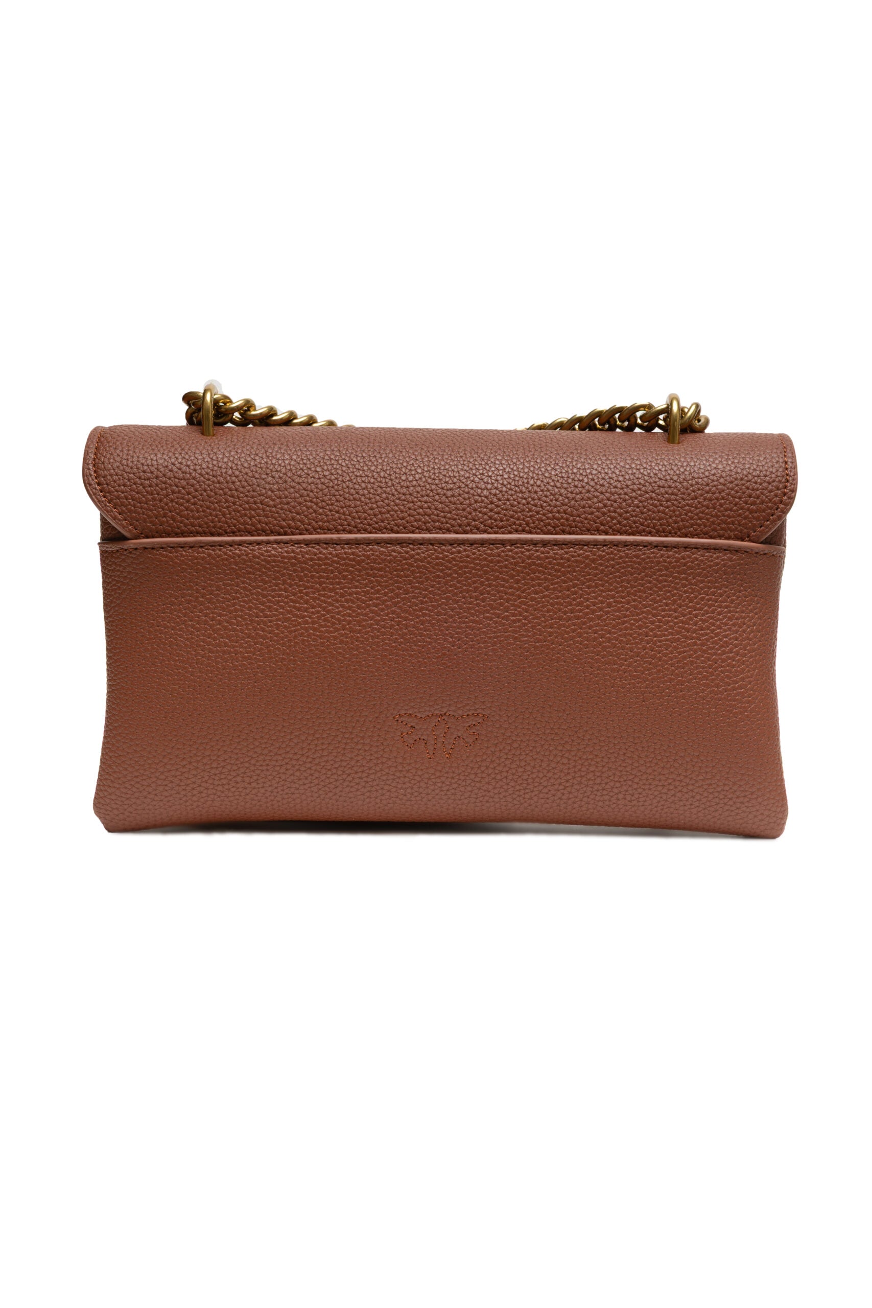 PINKO Brown Small Love shoulder Soft Leather Bag PINKO