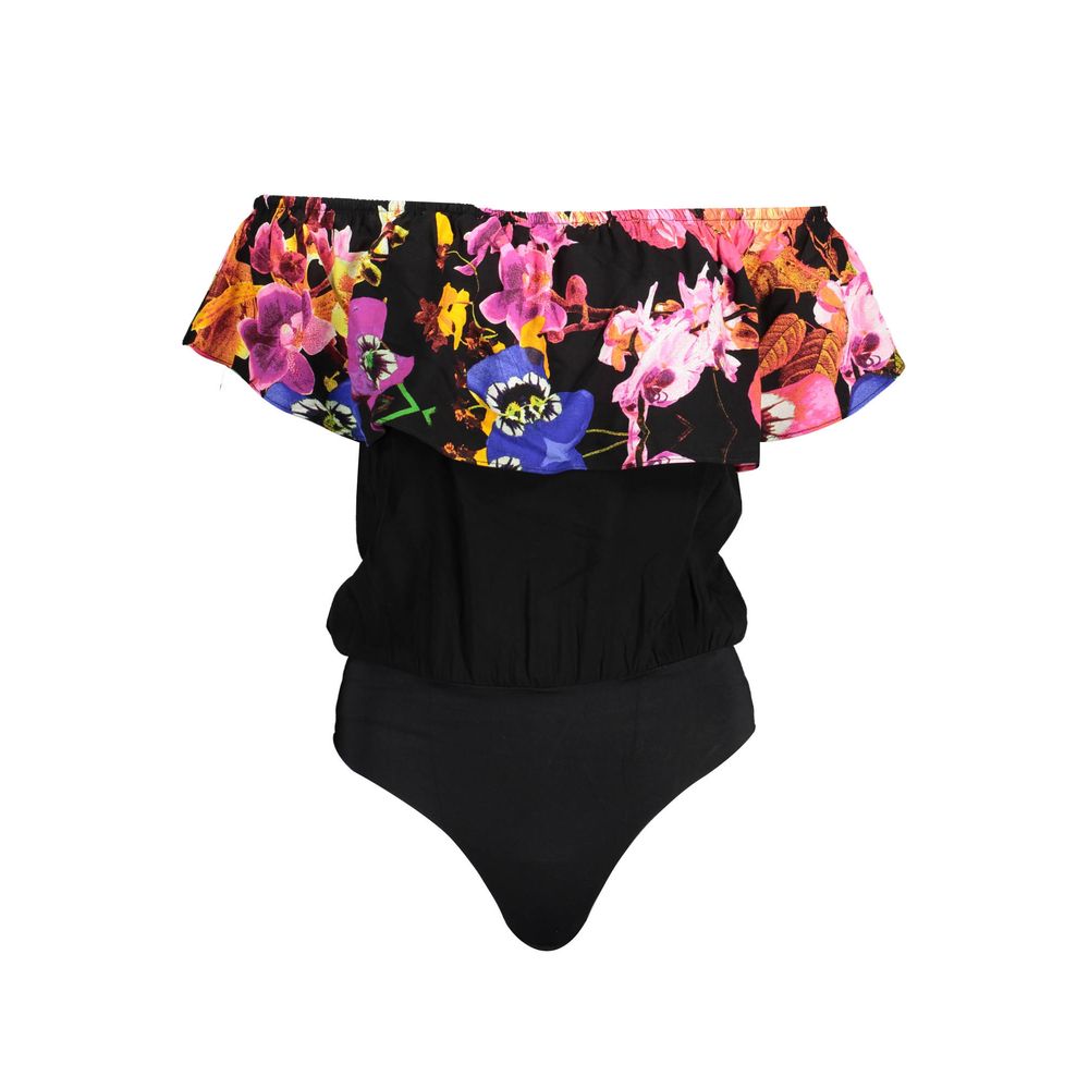Desigual Black Elastane Bodysuit