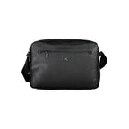 Calvin Klein Nero recycled polyester men's briefcase with sleek design and sturdy handles, ideal for business and professional use.