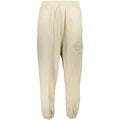 Beige cotton men's sweatpants by Calvin Klein, featuring a relaxed fit and elastic waistband, ideal for casual wear.