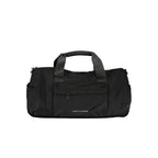 Tommy Hilfiger black polyester men's shoulder bag with adjustable strap and logo detailing.