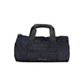 Tommy Hilfiger men's blue polyester bag with adjustable shoulder strap and top zipper closure.
