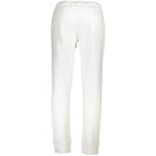 La Martina white cotton men's track pants with elastic waistband and side pockets, casual athletic style.