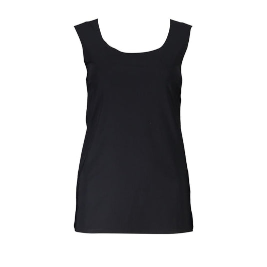 Patrizia Pepe Black Elastane Tank Top Patrizia Pepe