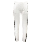 Cavalli Class white cotton men's sweatpants with elastic waistband and relaxed fit, stylish and comfortable casual wear