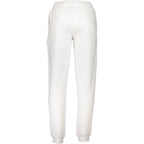 Cavalli Class Bianco cotton men's hoodie with a relaxed fit and minimalist design, featuring the brand's logo on the front.