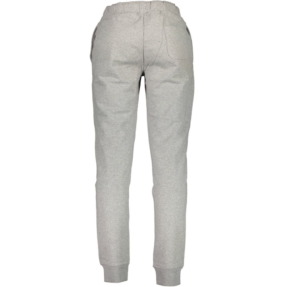 La Martina Grigio cotton men's sport trousers laid flat, showcasing the tailored fit and classic design for casual and sporty wear.