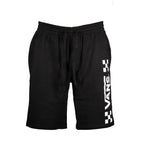 Vans black cotton men's sweatpants with elastic waistband and relaxed fit, casual athletic loungewear for men.