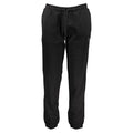 Black cotton women's track pants by Napapijri, featuring a comfortable fit and sporty design.