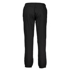 Black Napapijri women's cotton track pants with relaxed fit and elastic waistband, ideal for casual wear and comfort.