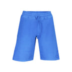 North Sails blue cotton men's sweatpants with a relaxed fit and elastic waistband, shown laid flat.