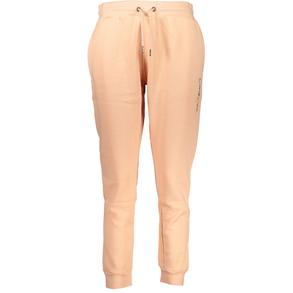 Cavalli Class gray polyester women’s sweatpants with elastic waistband and relaxed fit, casual and comfortable for everyday wear
