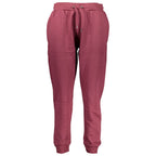 Cavalli Class Viola polyester women's tracksuit pants with a relaxed fit and elastic waistband, stylish athletic wear.