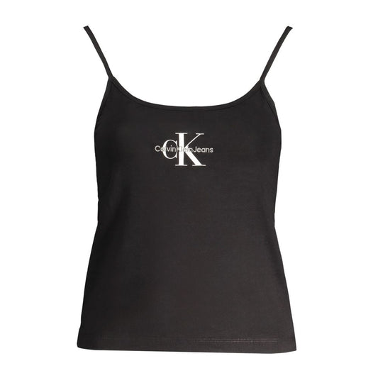 Calvin Klein Black Cotton Tank Top Calvin Klein
