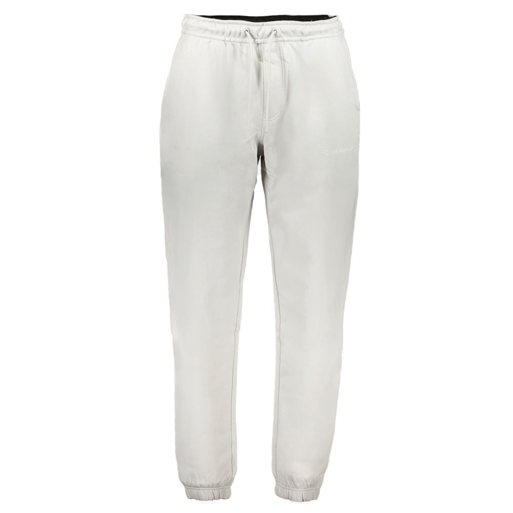 Calvin Klein Grigio cotton men's sweatpants with elastic waistband and pockets, casual athletic wear.