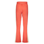Pink Fila women's polyester trousers with a relaxed fit, designed for comfortable casual wear.