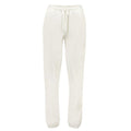 White North Sails women's cotton track pants with an elastic waistband and relaxed fit, displayed on a hanger.