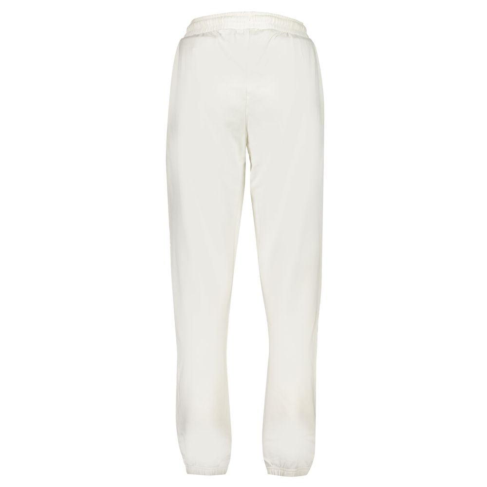White cotton women’s track pants by North Sails with a relaxed fit and elastic waistband, perfect for casual wear.
