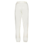 White cotton women’s track pants by North Sails with a relaxed fit and elastic waistband, perfect for casual wear.
