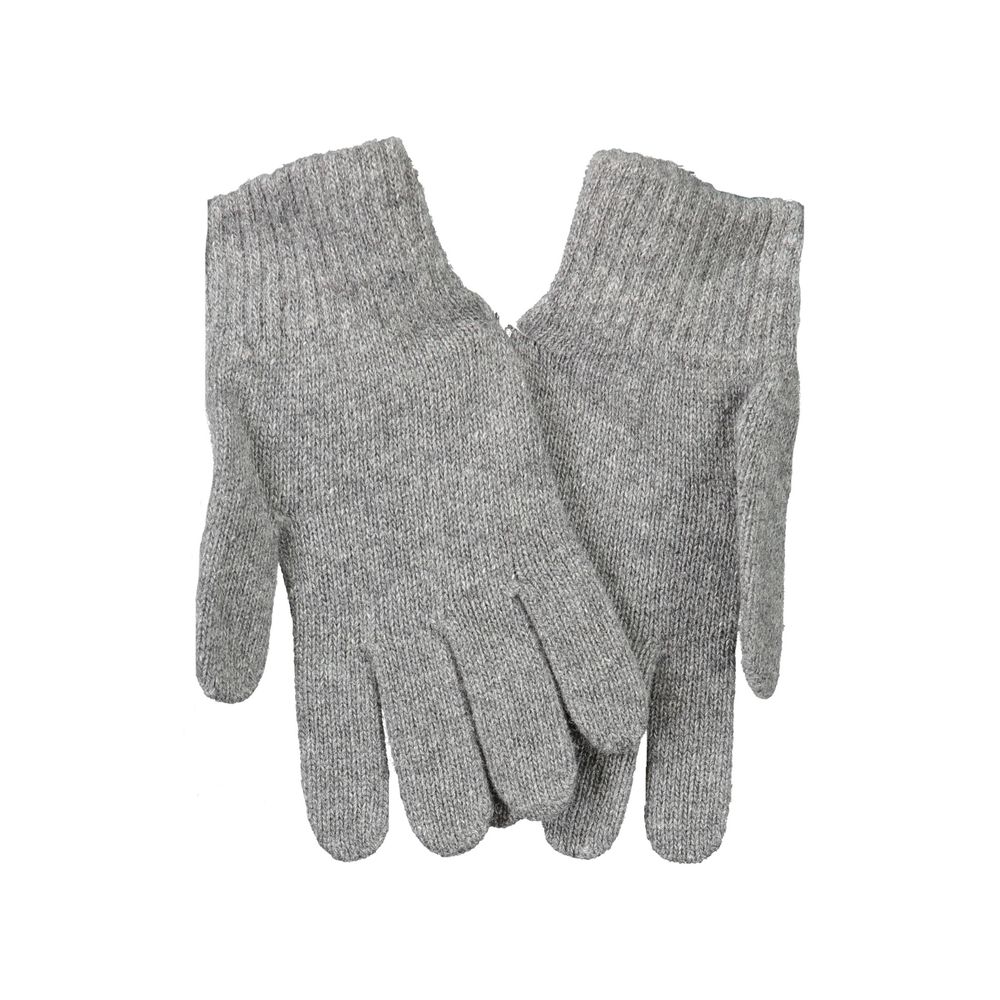 North Sails Grigio Lana men's gloves in soft gray wool, detailed close-up showing knit texture and stylish design.
