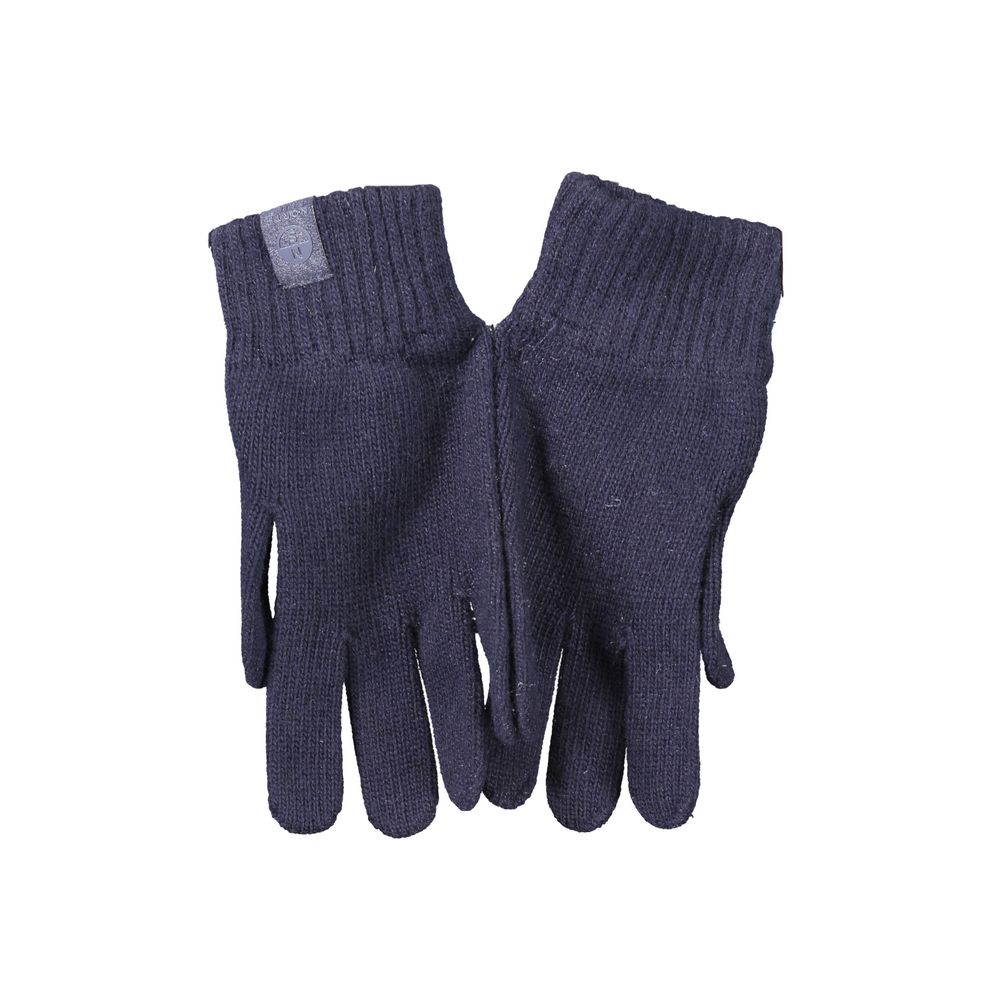 North Sails blue wool men's glove showing soft knit fabric and snug fit, ideal for cold weather.