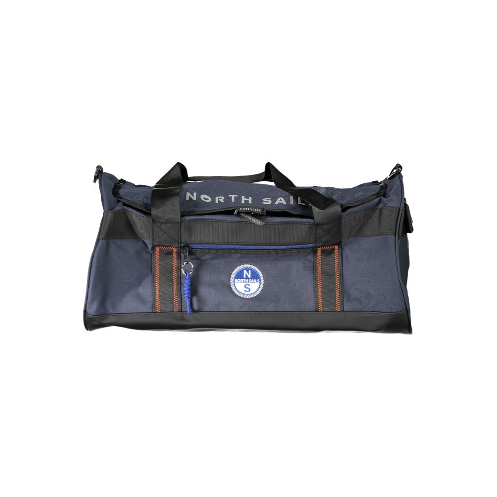 North Sails Blu polyester men's duffle bag with handles and shoulder strap, featuring the North Sails logo.