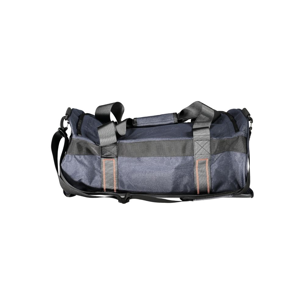 North Sails Blu polyester men's duffle bag with handles and zipper closure, designed for travel and storage.