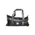 North Sails black polyester men's duffle bag with handles and zipper closure, designed for travel and sports use.