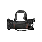 North Sails black polyester men's duffle bag with handles and zipper closure, designed for travel and sports use.