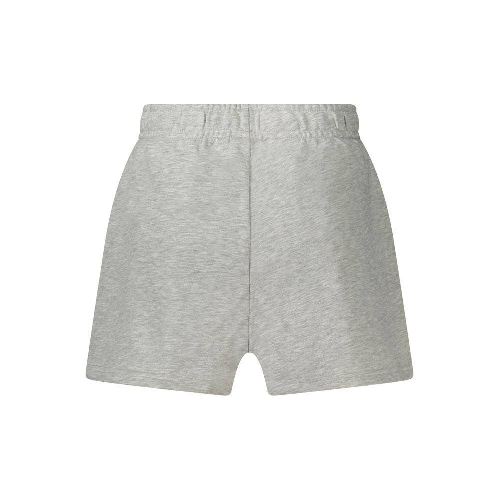 Fila gray cotton women's track pants with elastic waistband and side pockets, casual athletic style.