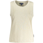 Beige North Sails modal women’s tank top with a fitted sleeveless design and round neckline, ideal for casual wear.