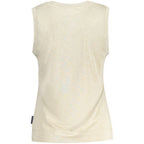 Beige North Sails modal women's tank top with sleeveless design and round neckline, casual summer style.