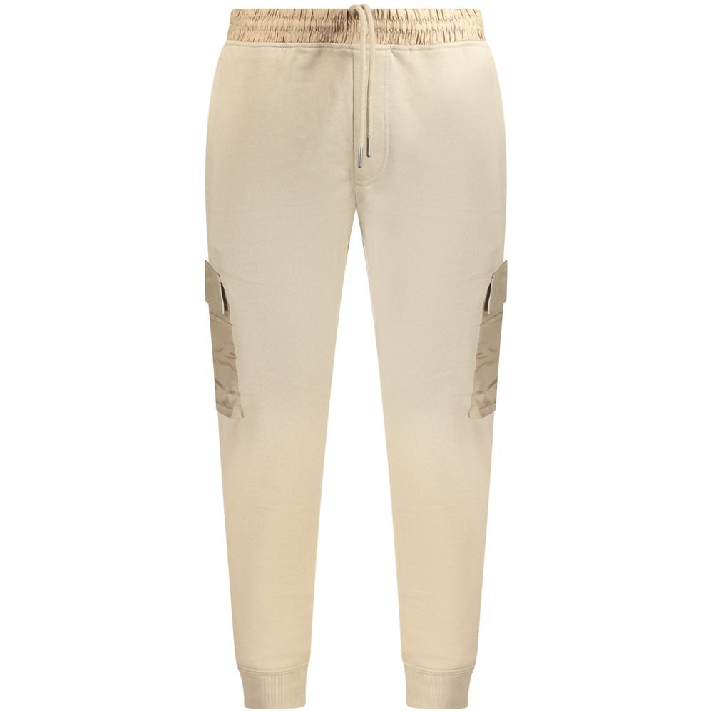 Hugo Boss Beige Cotton Men's Jogger Trouser Hugo Boss