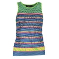 Desigual Verde viscosa women's tank top with sleeveless design and relaxed fit, showcasing a stylish casual summer look.