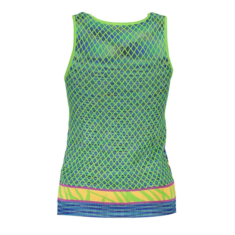 Desigual Verde viscosa women's tank top with sleeveless design and relaxed fit, shown on a plain background.